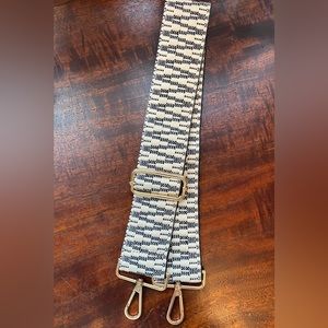 Ah Dorned Cream and Black Patterned Strap NWOT